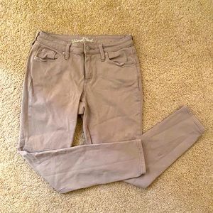 Mid Waist Khaki skinny pants